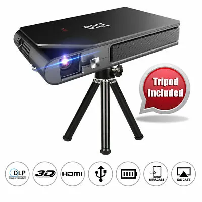 £242.99 • Buy Pocket DLP Projector 1080P 3D Home Cinema Full HD Airplay Movie Video Party HDMI