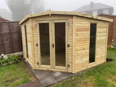 £1599 • Buy 10x10 Corner House Summerhouse Garden Room Shed Summer House Office Man Cave