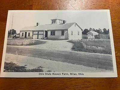 Postcard Milan Ohio. Ohio State Racoon Farm. Unposted. • $9.52