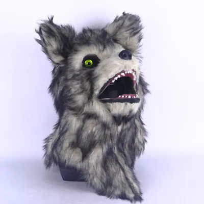 Moving Mouth Dog Wolf Mascot Fursuit Mask Halloween Masquerade Full Head Props • $33