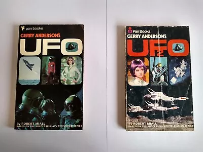 Pan Books Gerry Anderson UFO TV Series Robert Miall Book 1 & 2 (1970 & 1971) • £6.50