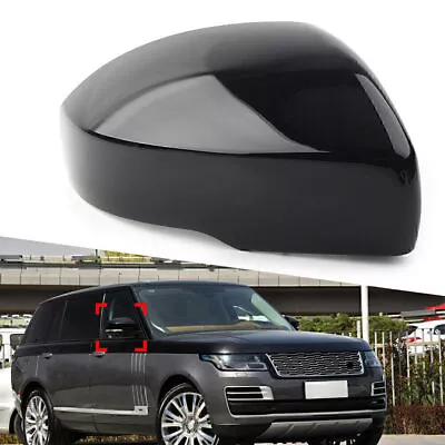 Right Rear Side Mirror Cover Cap For Land Rover Range Discovery Glossy Black US • $38.19