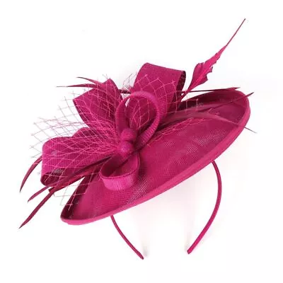 Vintage Feather Wedding Fascinator Hat Tea Party Evening Party Mesh Hair Band • £8.57