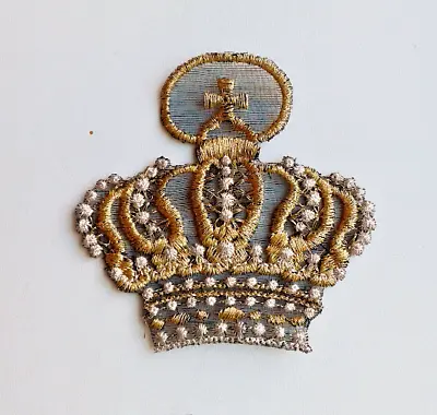 $10 • Buy King's Crown Steampunk Handmade Sew-On Embroidered Patch