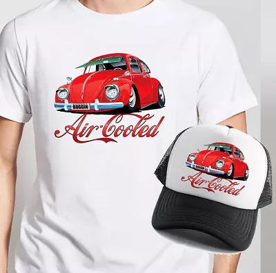 AIRCOOLED RED BUG Hat Tee OR COMBO! • $20