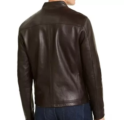 MICHAEL KORS Men's Leather Racer Jacket • $300