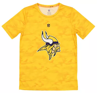 Outerstuff NFL Youth Minnesota Vikings Vector Camo Dri-Tek Tee Shirt Yellow • $24.99