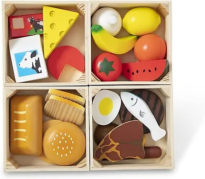 Melissa & Doug Food Groups Set Wooden Toys ''Food Only'' Excluding Crates!!  • £4.99