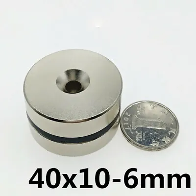 IMAN DE NEODIMIO 40 X 10 Mm Hole: 6mm N35 (1 Pcs). FREE SHIPPING  • $20.55