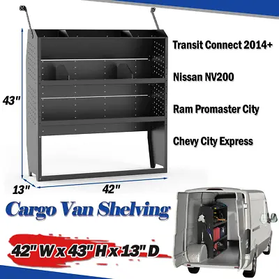 42 W Van Shelving Storage For Transit ConnectChevy City ExpressPromaster City • $250.99