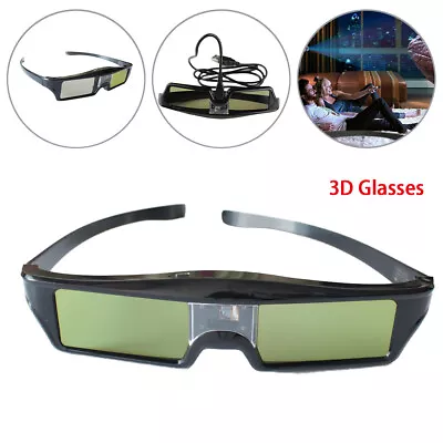 Active Shutter 3D Glasses For DLP-Link Projector Optoma BenQ USB Rechargeable • £13.69