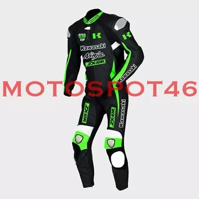 Motorcycle Leather Racing Suit One Piece Regular Size And Custom Kawasaki Ninja • $599