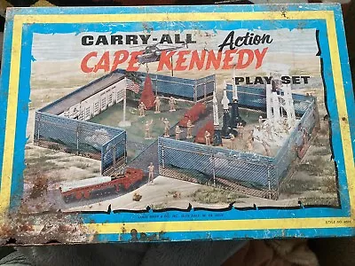 Vintage Marx Carry-All Action Cape Kennedy Play Set 4625 Empty Tin Litho Box • $22.99