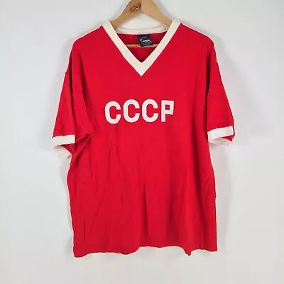 £44.47 • Buy Toffs Retro Vintage Football Jersey CCCP Mens Size XL Red Short Sleeve 041573