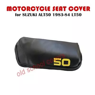 Motorcycle Seat Cover Suzuki Alt50 193-84 Lt50 Black With Yellow 50 • $51