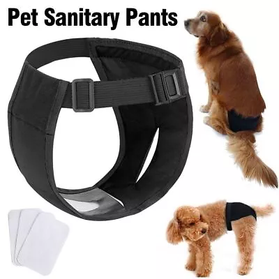 £5.58 • Buy Period Pet Sanitary Pants Physiological Pants Dog Shorts Panties With 3 Diapers