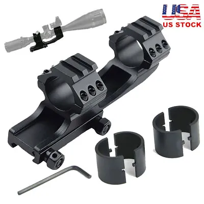 One Piece Offset Cantilever Scope Mount 1 Inch/30mm Dual Ring For Picatinny Rail • $12.85