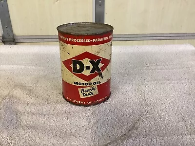 Vintage DX Heavy Duty Motor Oil Empty 1 Qt. Can • $23