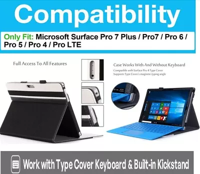 CASE For Microsoft Surface Pro 7 Plus Pro 7/6/5/4 Compatible Type Cover Keyboard • $57.39