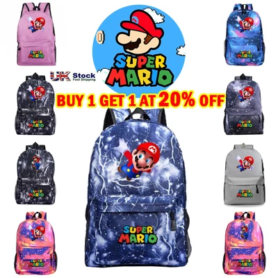 £3.99 • Buy UK Kids Super Mario Backpack School Bag Students Bookbag Handbag Travelbag Gifts