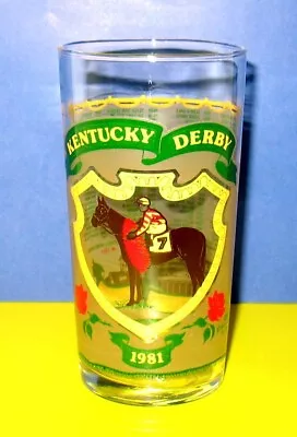 Vintage 1981 Kentucky Derby Official Frosted Mint Julep Glass Churchill Downs • $6.99