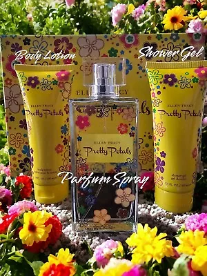 Pretty Petals By Ellen Tracy For Women Set: EDP+BL+Shower Gel (2.5+3.4+3.4) New • $24.99