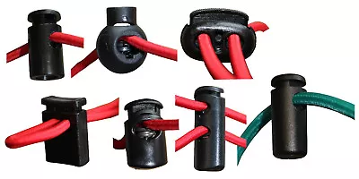 CORD LOCKS SPRING TOGGLES For 2-6mm Elastic Shock/bungee Cord Single/twin Hole • £32.95