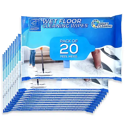 200  Floor Wipes Mop Wet Cloth Cleaning Flat Mops Cloths Refill Wood Laminate • £12.99