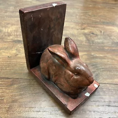 Bunny Rabbit Heavy Bookend Door Stop Easter Farmhouse Decor Nature Heavy Flaws** • $31.49