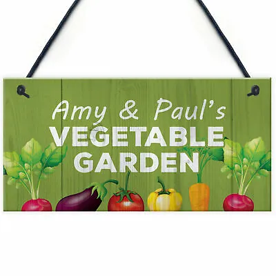 £5.99 • Buy Vegetable Garden Personalised Hanging Allotment Greenhouse Garden Shed Sign