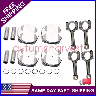 New Pistons & Rings Connecting Rod Kit For Buick Chevrolet GMC Saturn 2.4L • $131.99