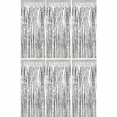 Door Fringe Shimmer Metallic Foil Tinsel Curtain Birthday Wedding Party 3ft*8ft • $6.99