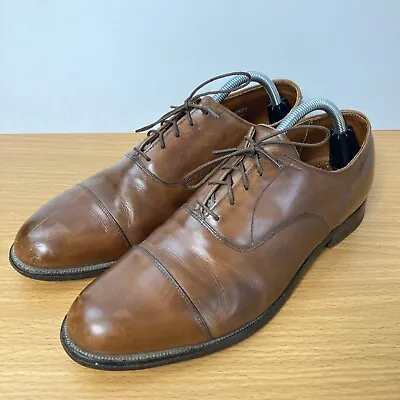 Vintage Men's Brown Walk-Over Derby Oxford Apron Toe Shoes Size 10 D • $39.99