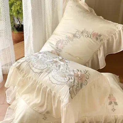 Bedding Set 4 Pcs Italian Luxury 140s Cotton Duvet Cover Bed Sheet Pillowslips • $178.60