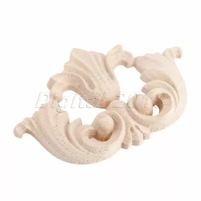 $3.27 • Buy DIY Carved Decal Corner Onlay Wood Oak Applique Floral Furniture Home Art Decor