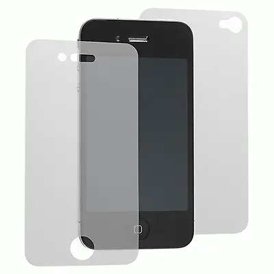 New Full Body Back + Front Screen Protector Anti Glare Matte For IPhone 4 143 • £3.28