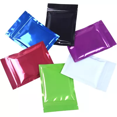 6 Colors Flat Mylar Foil Bags Food Aluminum Self Seal Gift Pouches Resealable • $13.99