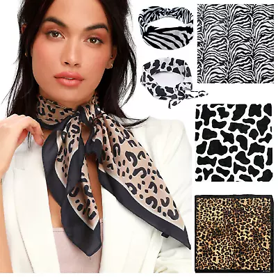 Bandana Animal Print Unisex Zebra Cow Leopard Head Wrap Neck Face Mask Scarf NEW • £3.99