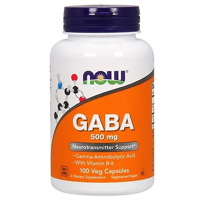 NOW Foods GABA 500 Mg 100 Veg Capsules • $10.89