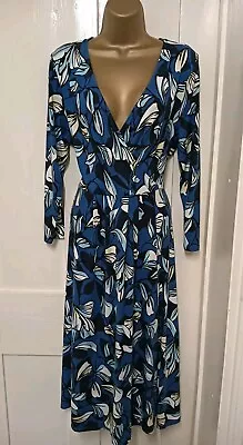 Long Tall Sally Jersey Fake Wrap Dress Size 16 • £13