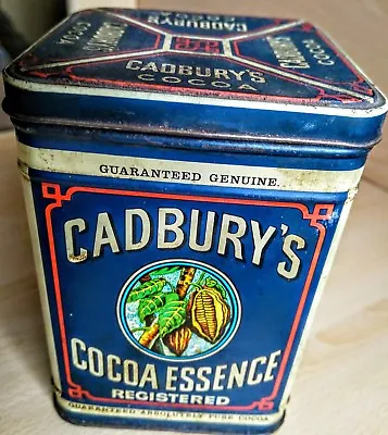 Vintage Cadbury's Cocoa Essence Tin Caddy 1960s - 70s Rare DRINK CHOCOLATE  • £49.95