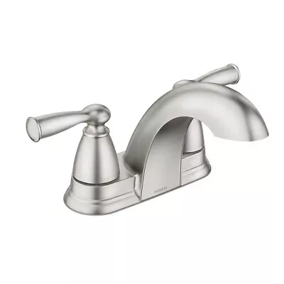 Moen 84942srn Banbury Bathroom Faucet Centerset 2-handle Low-arc Brushed Nickel • $47.36