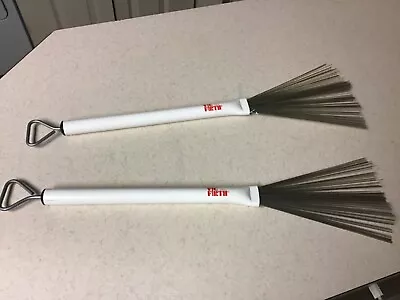 One Pair Vintage Used Vic Firth Wire Jazz Brushes Retractible Nice! • $19