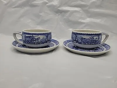 B & O Railroad Centenary 1827-1927 China Scammell's Lamberton Cups Saucers #5403 • $76.50
