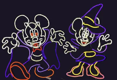 Gemmy Disney Haunted Holiday Halloween Mickey & Minnie Mouse LED In/Outdoor Sign • $199.99