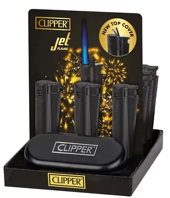 1 Clipper Classic Large Premium Metal Jet Flame Lighter Matte Black Metal Case • $13.50