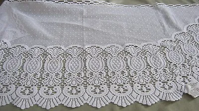 Vintage Heritage Lace Curtains New Old Stock Hospitality Festoon 54  X 24  White • $4.99