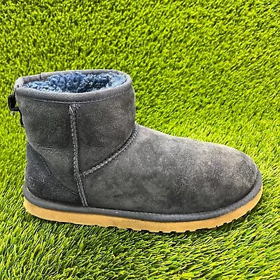 UGG Classic Mini Womens Size 8 Blue Classic Outdoor Ankle Winter Boots 5854 • $49.99