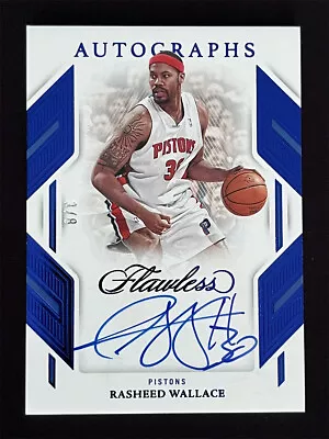 2022-23 Panini Flawless Rasheed Wallace #FA-RWL Blue Autographs Auto /8 • $2.25