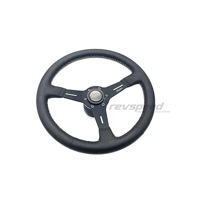 Volvo 240 242 244 245 Luisi MISTRAL Steering Wheel Black Leather Hub Kit 380mm • $259.95
